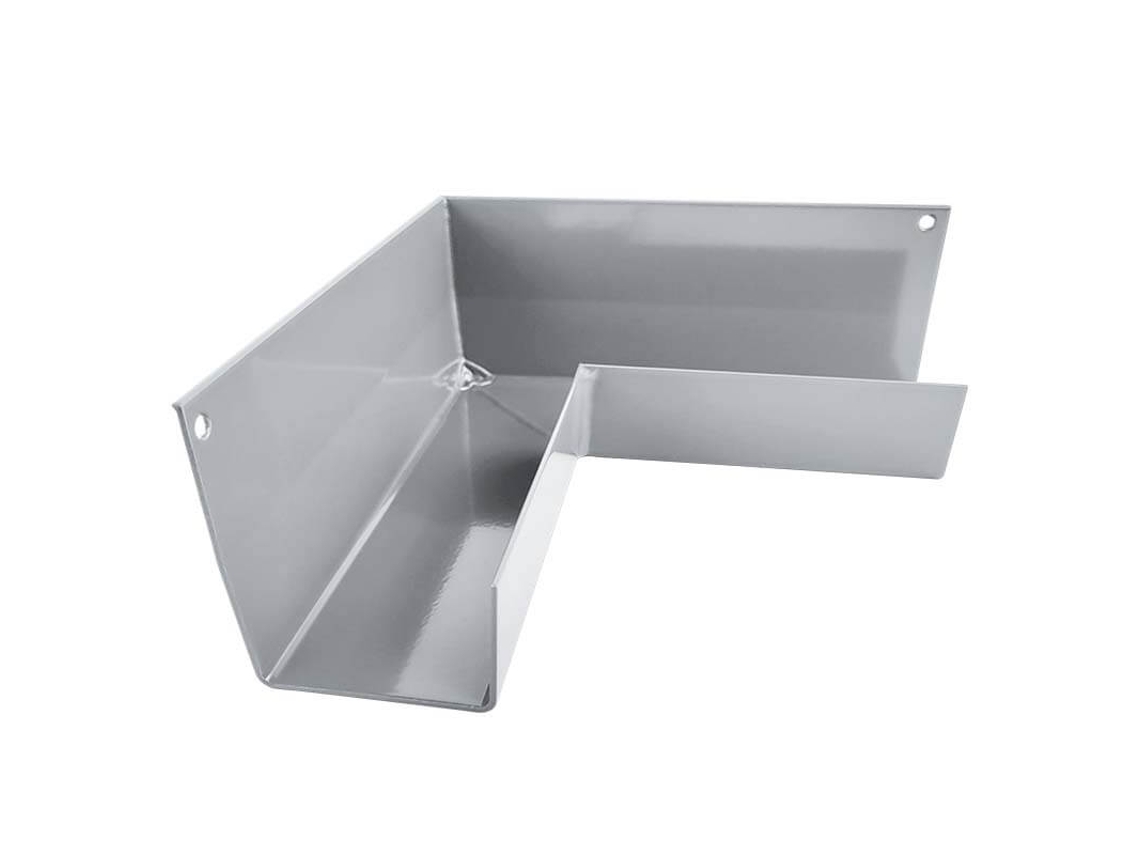 Esquina de canalón de aluminio Renoplast® Rk65, ángulo interior de 90°, gris, canalones, canaletas para lluvia