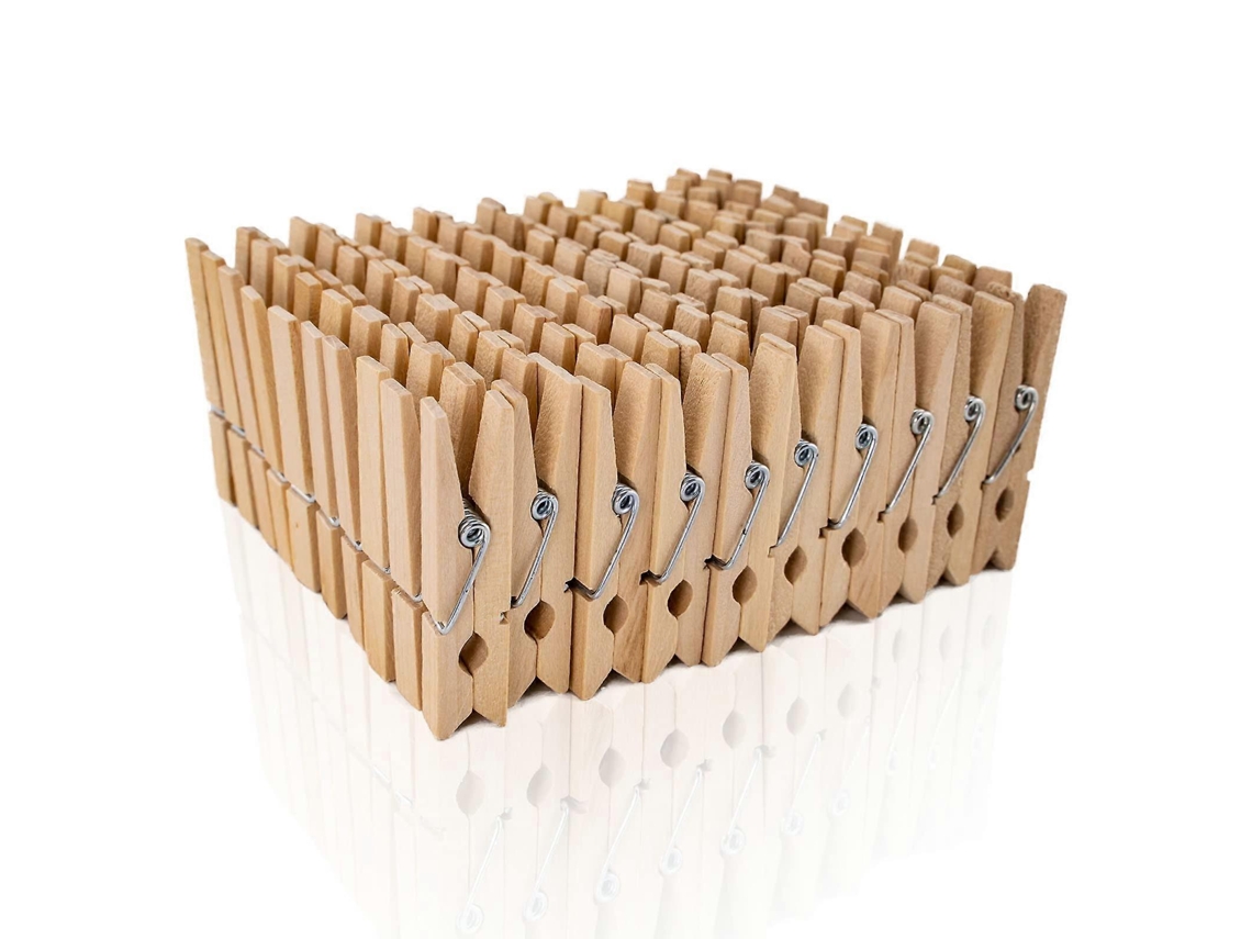 Pins De Madera De Abedul Natural 100pcs 45mm Para Ropa, Comida, Intim Y Más
