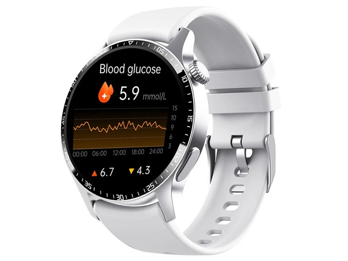 Reloj inteligente con monitorización de glucosa en sangre, oxígeno en sangre, frecuencia cardíaca, temperatura, salud, llamadas Bluetooth y varias funciones. Bestvite