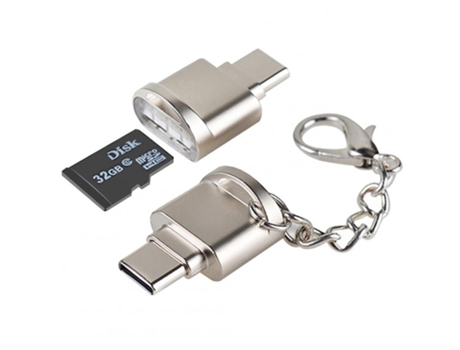 Lector de tarjetas USB3.1 Single TF de alta velocidad TYPE-C para Huawei Sumsung Silver