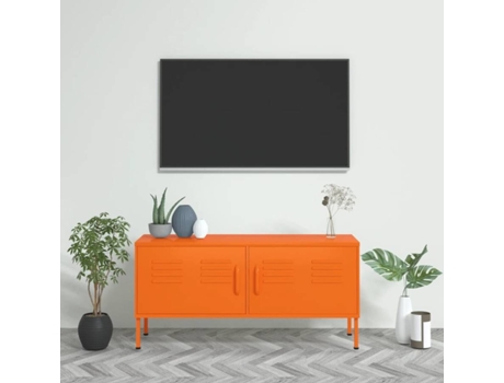 Mueble para la televisión VIDAXL Naranja Acero (105x35x50 cm)