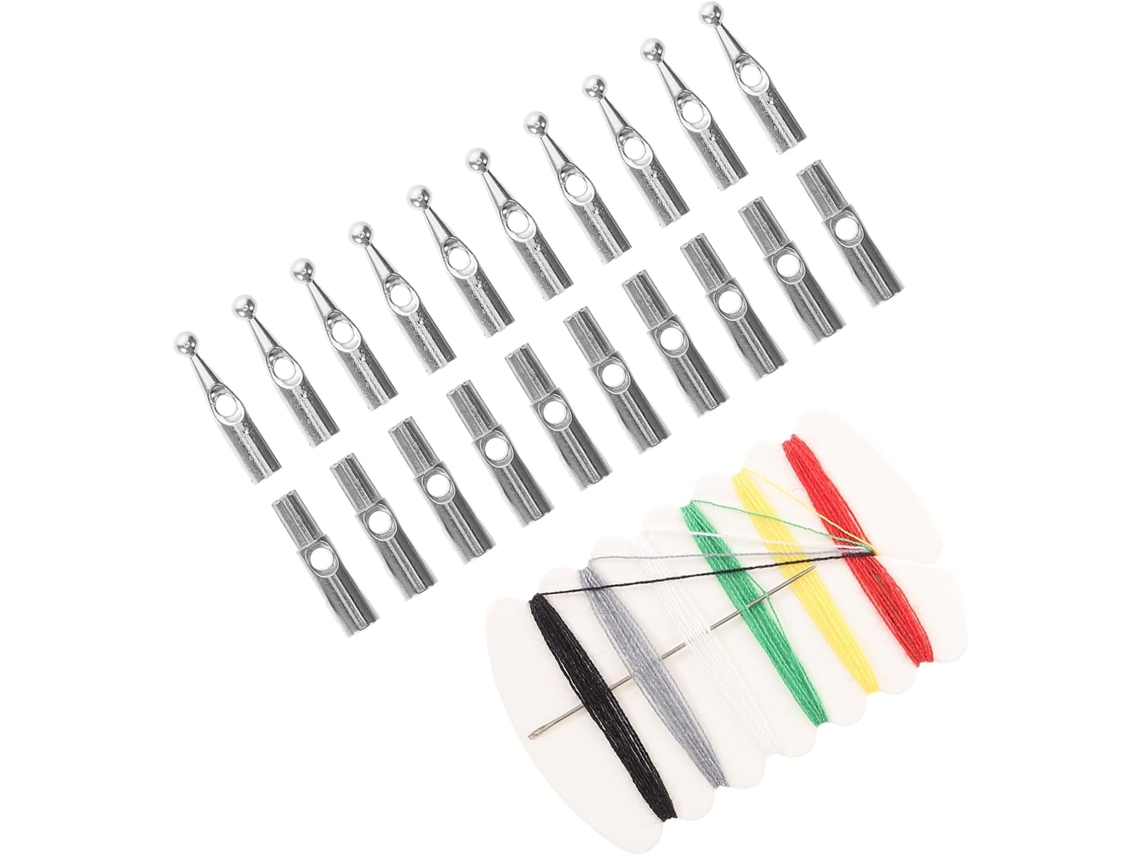 Juego De 10 Kits De Cuentas De Metal Plateado Para Reparar Paraguas Plegables.