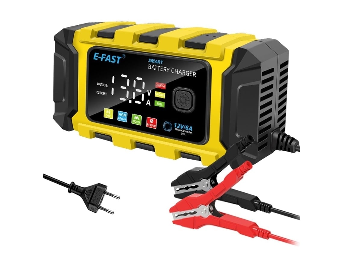 Carregador De Bateria Automotiva De 12 V/6 A - Carregador E Manutenção De Bateria Totalmente Automático