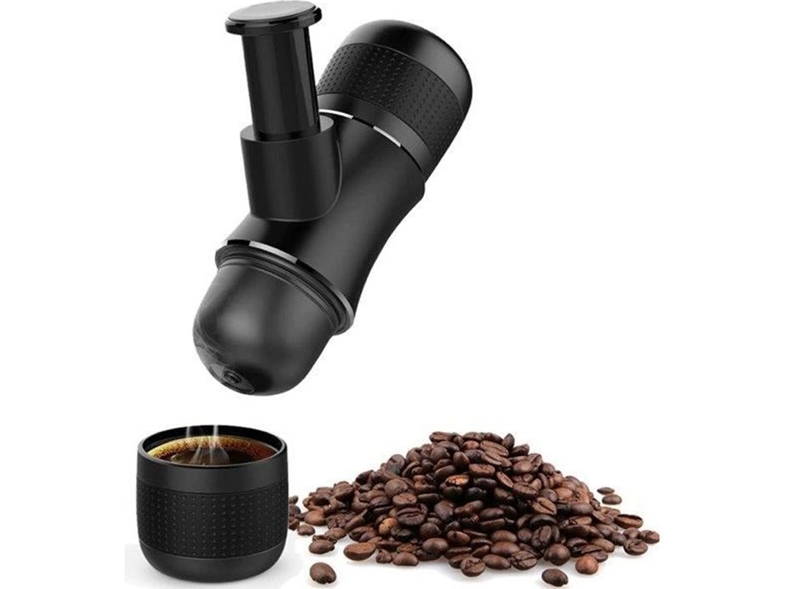 Cafetera espresso portátil Mini cafetera de viaje Café espresso negro molido