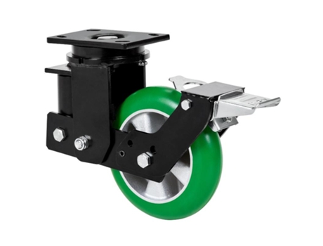 Rueda giratora placa fr.10hlsbfn160-auagb suspension poliur.verd.bolas balona ALEX