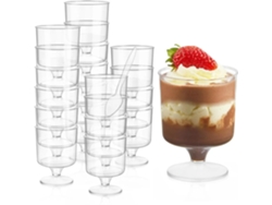10 Mini Tazas De Postre De 5 Onzas Con Cucharas, Vasos De Plástico Pequeños
