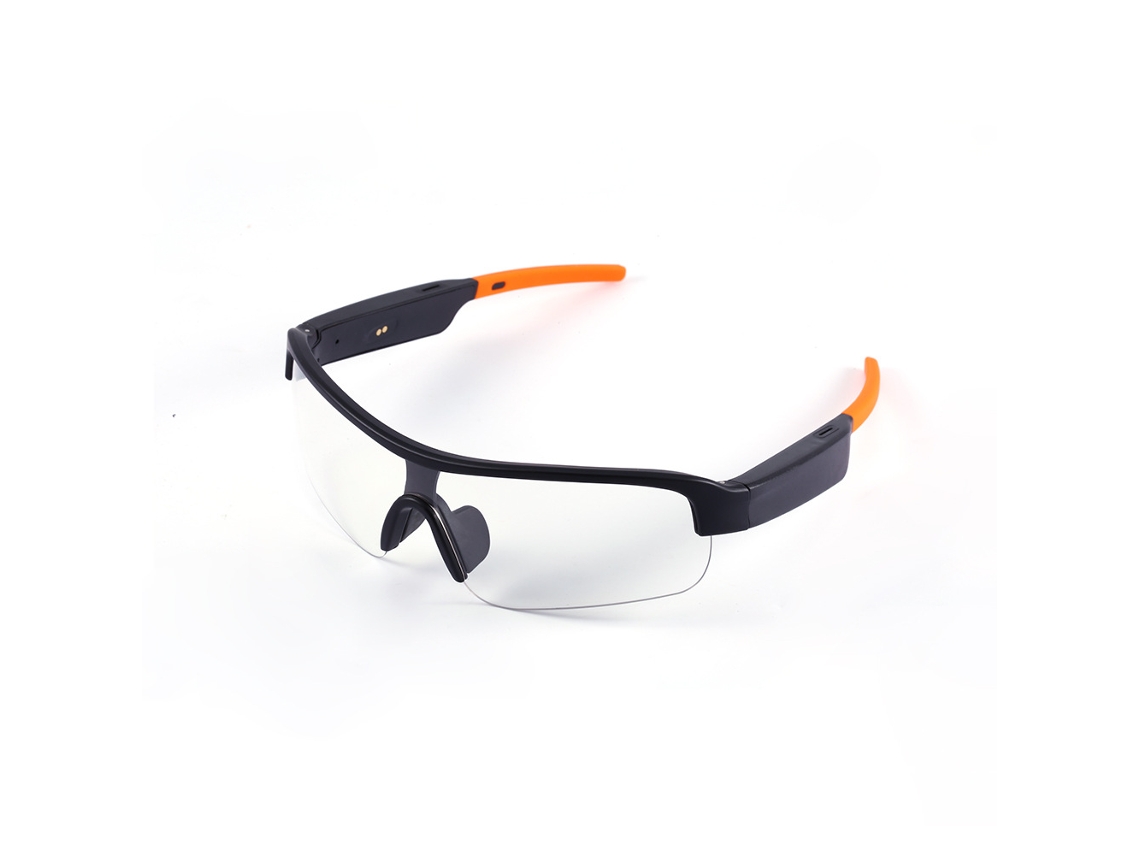Gafas inteligentes Eifson X3, auriculares inalámbricos Bluetooth 5.0, lentes polarizadas TAC con micrófono (naranja transparente)