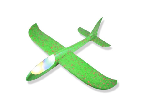 Juguete Modelo de Avión Giratorio de Espuma Que Lanza A Mano Y Máquina Luminosa Con Luz Verde