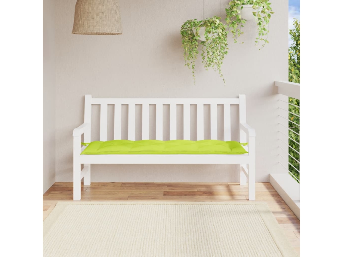 Cojín grande para banco de jardín, tela Oxford, verde brillante, HARLANV1