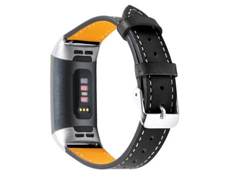 Correa INF Wbf-hsfc4-11d para Pulsera Fitbit by Google Charge 3/4 (Cuero - Negro)