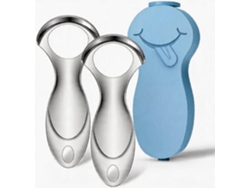Raspador De Lengua Portátil Con Almacenamiento Integrado Para Eliminar La Capa Blanquecina De La Lengua Y Combatir El Mal Aliento (digitallab, Azul)