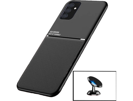 Kit Funda Magnetic Lux y Soporte Magnético de Coche Samsung Galaxy M52 5G PHONECARE Negro