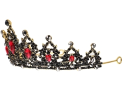 Ciieeo Chic Corona De Cristal Barroca Con Diamantes De Imitación En Aleación, Accesorio Para El Cabello Para Bodas Y