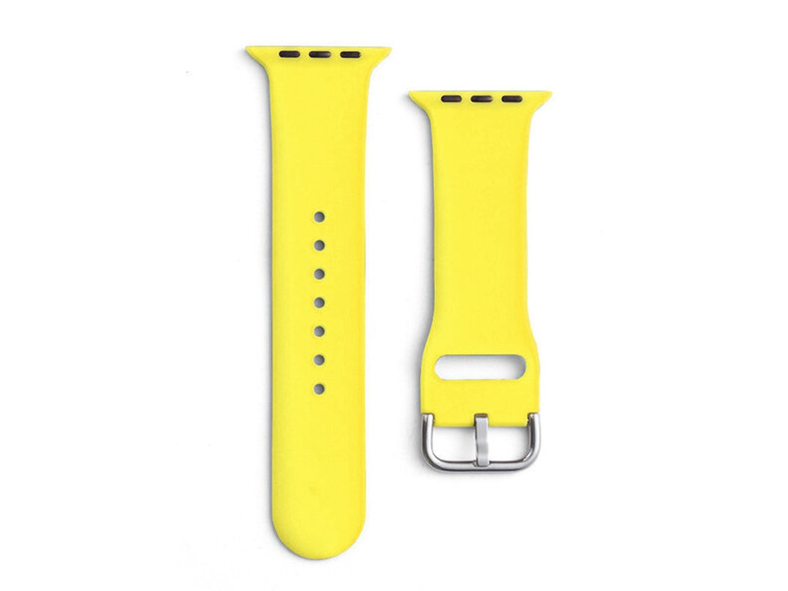 Correa de silicona para Apple Watch 2 9/se 38/40/41 mm, amarilla Vayotoy