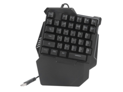 Teclado para juegos Baoj-2026: para una mano, 35 teclas, retroiluminación RGB, ergonómico, portátil y mini para el hogar, la oficina y los viajes.