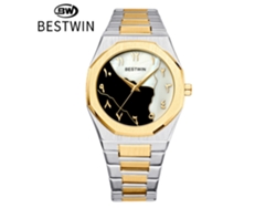Reloj De Hombre Bicolor Con Esfera De Concha
