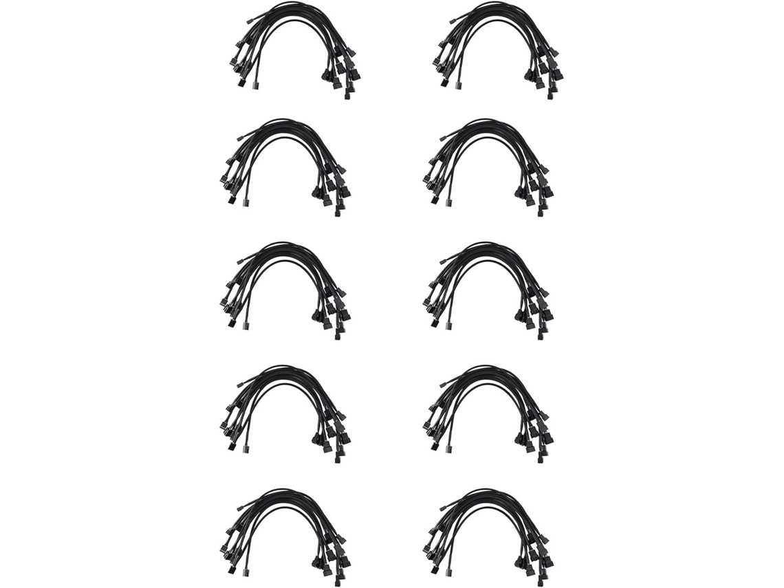 Lote De 100 Cables De Extensión Para Ventilador Pwm De 4 Pines A 3 Pines