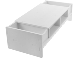 Soporte Para Monitor De Pc De Pvc Blanco, Estante Multifuncional Creativo Para Oficina En Casa, Almacenamiento