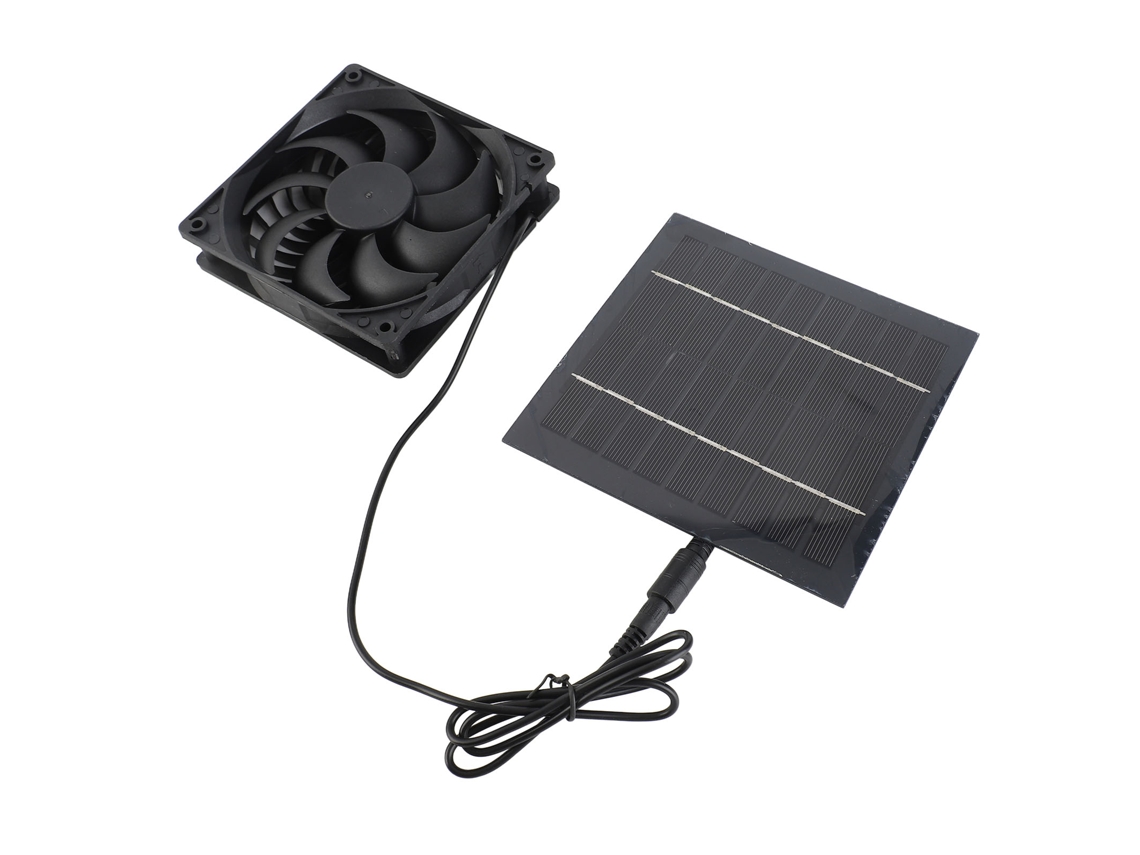 Kit de ventilador con panel solar para pollos IP65 5W 6V