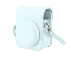 Bolsa protectora para minicámara instantánea, estuche de PU con correa ajustable para el hombro para cámara Fujifilm Instax Mini 12, verde menta. TAISHENGDA