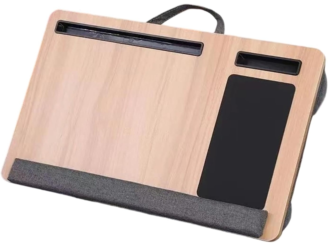 Soporte para portátiles de hasta 17 pulgadas con cojín y reposamuñecas integrados. SFUSHOS