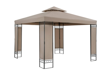 Cenador Metálico Lorca Taupe 3x3m