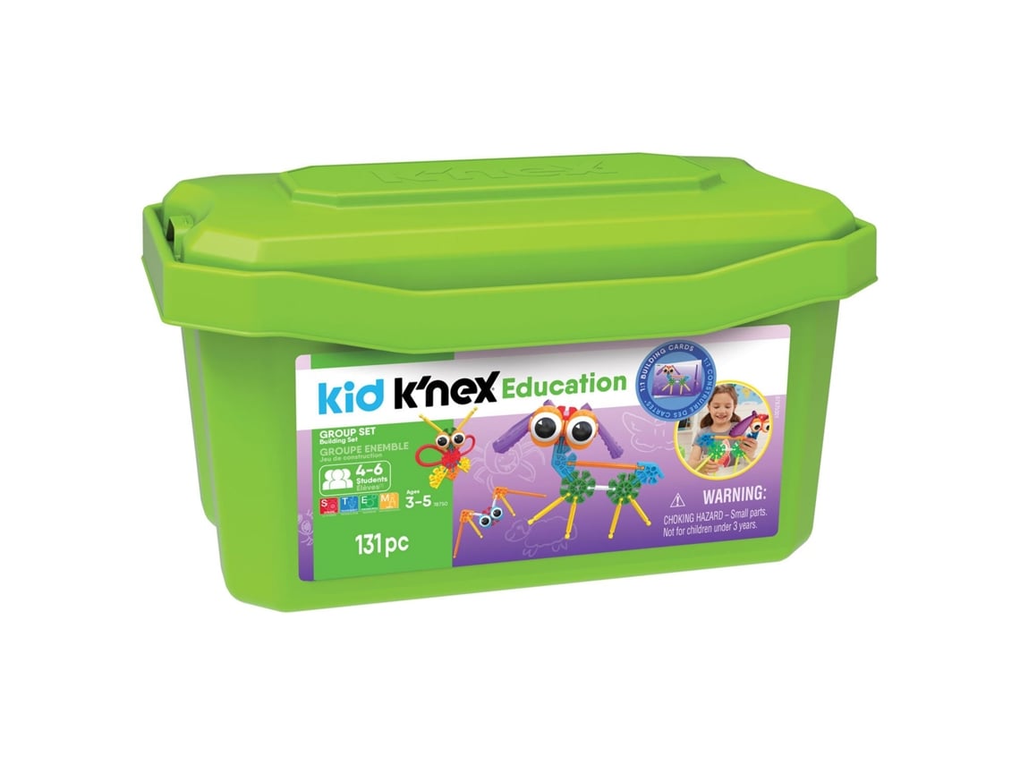 Juego de construcción Knex Kid Knex en caja de almacenamiento, 131 piezas