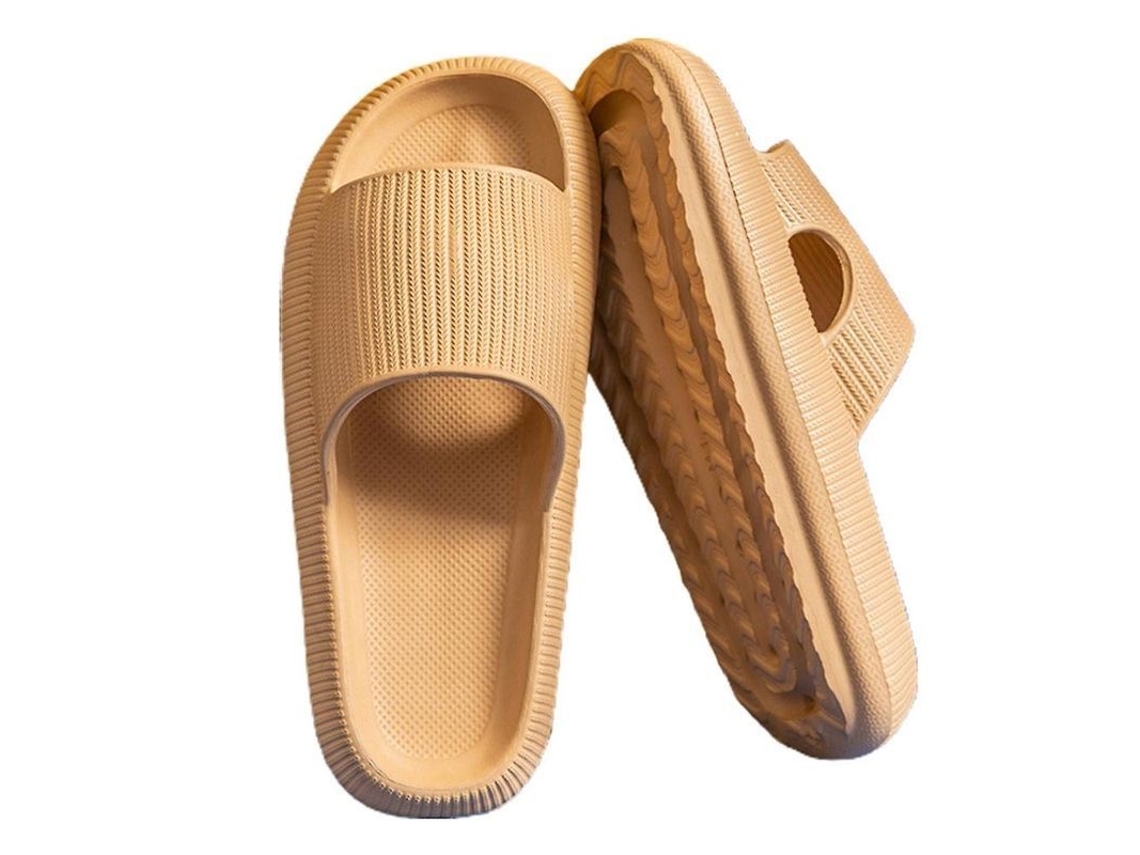 2026-sandalias De Playa Verano Deslizantes Unisex Plataforma Secado Rápido Material Eva Suave Y Cómodo 38-39 Caqui
