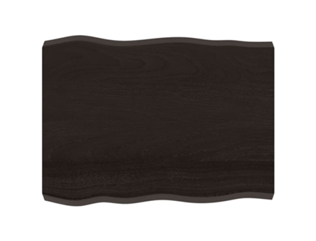 Tablero mesa madera tratada borde vivo marrón VIDAXL (80x60x(2-6) cm)