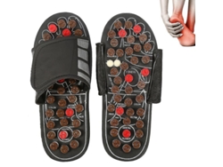 Zapatos De Masaje Con Terapia Magnética, Reflexología, Activación Sanguínea Y Beneficios Para La Salud (42-43 Diagramas Giratorios Marrones De Ocho Piezas)