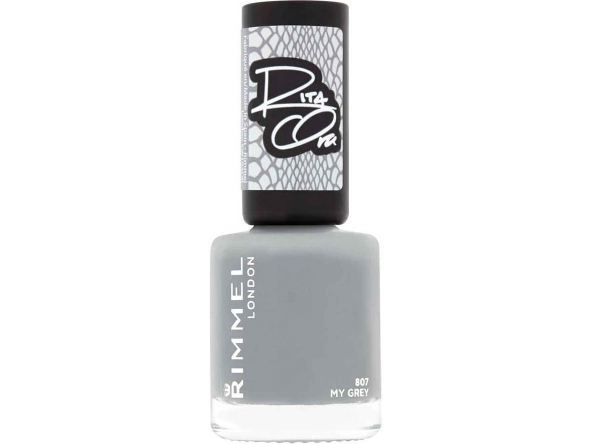 Esmalte RIMMEL Rita Nail Lacquer 807 My Grey