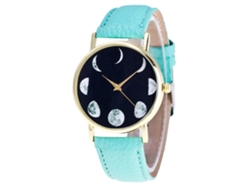Reloj De Cuarzo Con Correa De Cuero Pu Para Parejas Casual Simple Dial (menta)