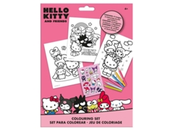 Conjunto Para Colorir Com Autocolantes Hello Kitty And Friends Hk50190