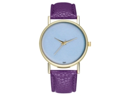 Reloj De Pulsera Unisex De Moda Cuarzo Para Ocio, Morado