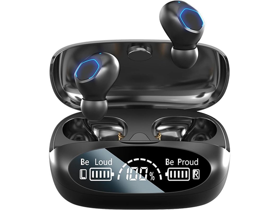 Auriculares Inalámbricos Bluetooth 5.3, Audio Hifi Con Reducción De Ruido, Resistencia Al Agua Ipx7, Pantalla Led.