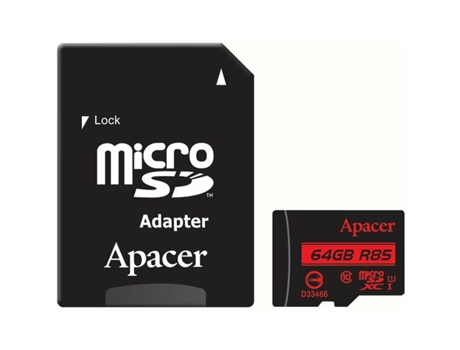 Tarjeta de Memoria SD APACER AP64GMCSX10U5-R (64 GB)