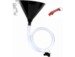Funnel De Cerveza Double Header Negro Con Válvula, Abridora De Botellas Extra, Material Premium, 1 Paquete