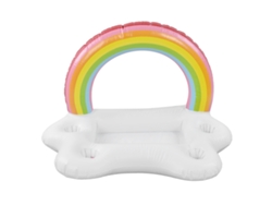 Soporte Flotante Inflable Con Forma De Nube Arcoíris Para Bebidas, Ensaladas Y Frutas. Barra Flotante Para Piscina