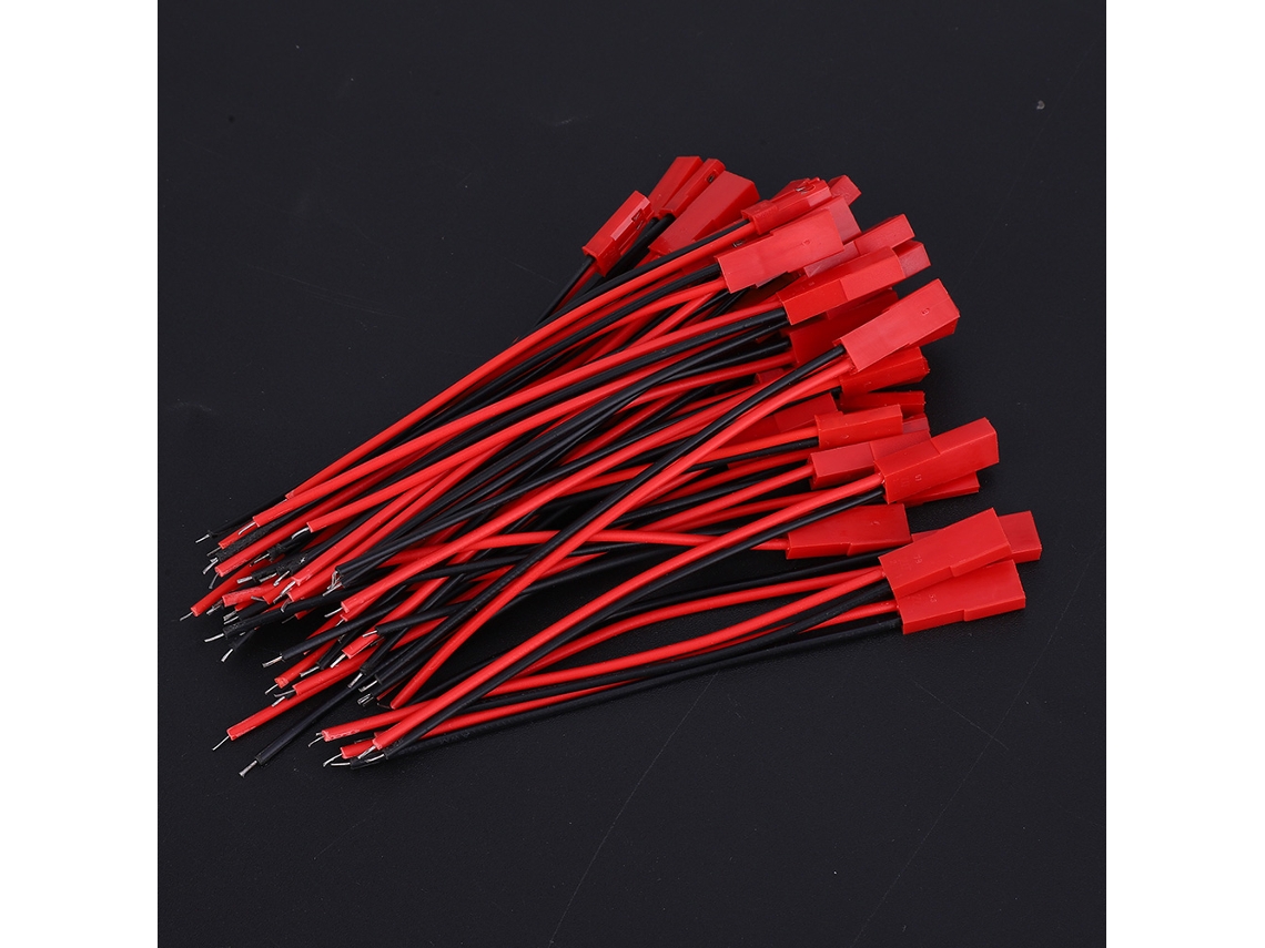Omni-conectores Jst 2p Macho Hembra 20 Pares Cable 22awg Para Juegos Rc Baterías Lipo