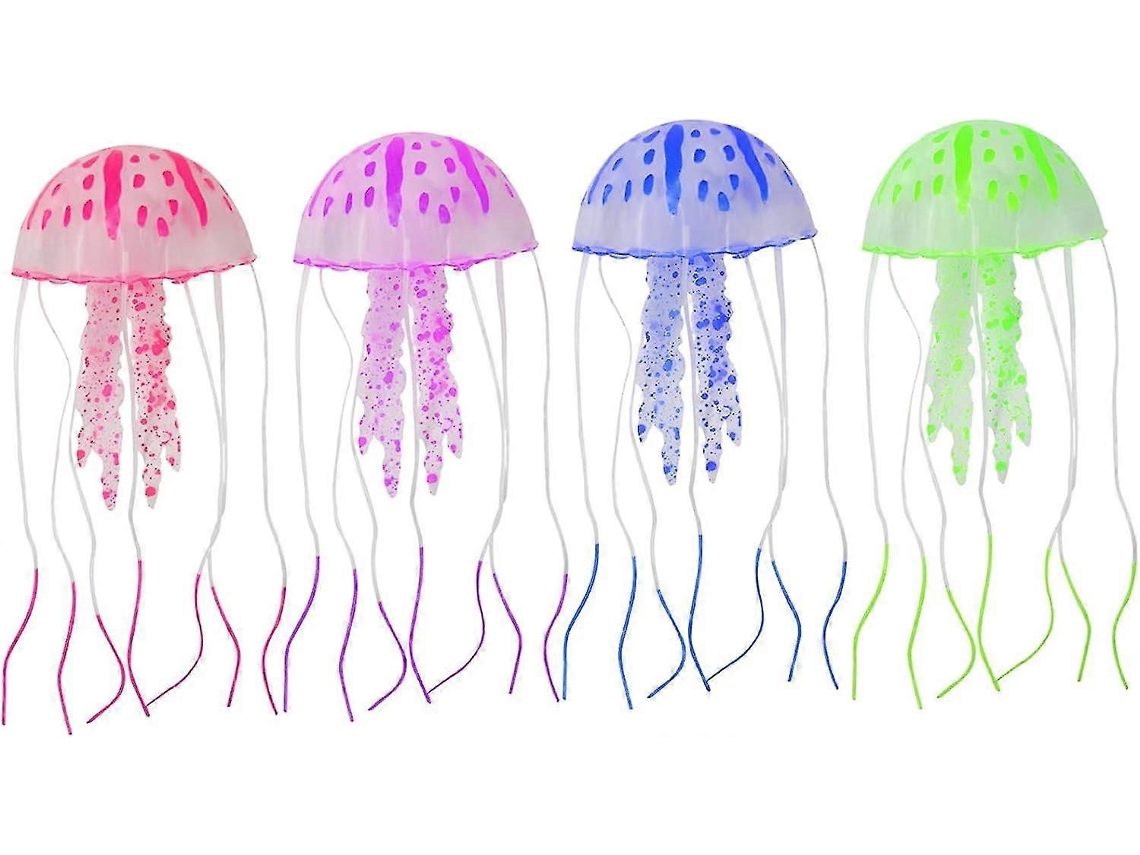 Medusa luminosa de juguete para decoración de acuarios. Adorable adorno para acuarios, brilla en la oscuridad, ideal para acuarios. Rosewell