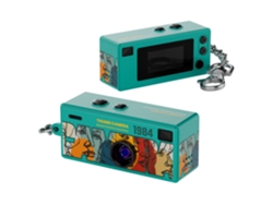 Mini cámara retro MDUG ultracompacta de 1080p con flash verde, 32 g