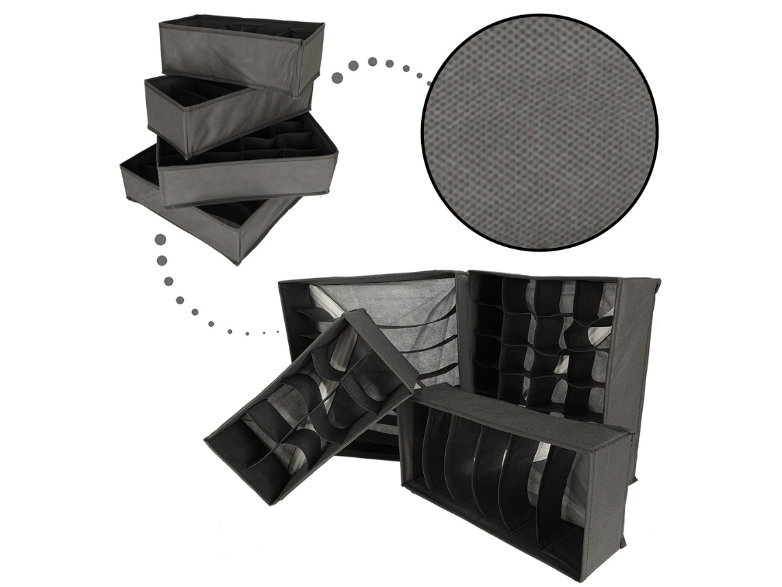 Organizador de ropa interior y calcetines, 4 piezas