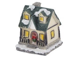 Casa navideña iluminada con LED ecológico de alto brillo para decoración y regalo.