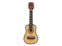 Miniatura De Guitarra 1:12 Em Bétula Com Verniz Decorativa Para Casa De Bonecas Clássica