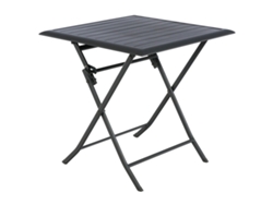 Mesa de Jardín Cuadrada Plegable Azua Antracita 2 Plazas Hespéride