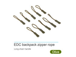 10x Pulls De Zíper Com Corda Edc Para Mochila Roupas Cor Verde Militar Anti-deslizante Fácil Instalação
