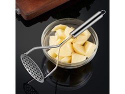 Trituradora De Patatas Exprimidor De Frijoles Prensa De Ajos Antiadherente Puré De Calabaza Fruta Guacamole Plata BISBISOUS