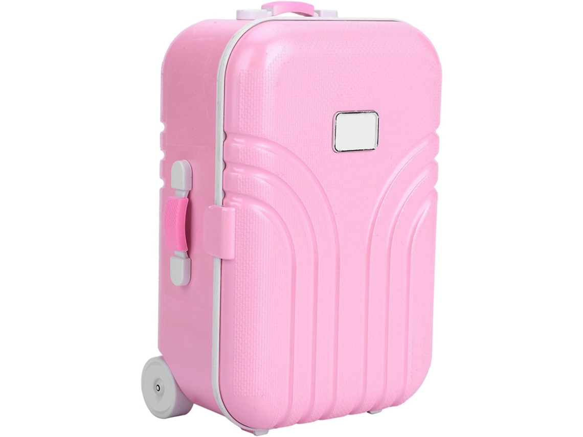 Maleta de juguete para bebés para niñas, linda maleta de plástico con ruedas, mini caja de equipaje, educativa y