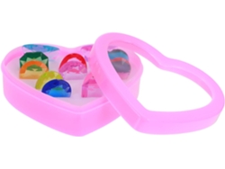 Conjunto Joyería Plástico Niños Niñas Accesorios Creativos Manualidades Regalo Forma Corazón Hacer Actividades