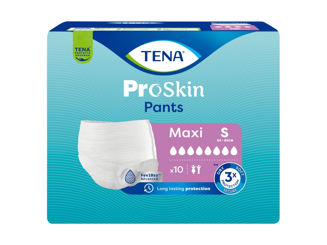 Pañal Pantalón Absorbente Tena Proskin Maxi S, 10 Unidades Essity